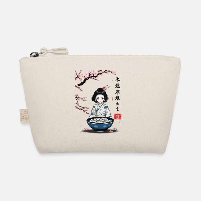 Yokai Cherry Blossom Ukiyo-E Halloween Design Organic Pouch