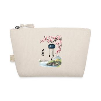 Japanese Landscape Retro Ukiyo-E Wind Bells - Organic Pouch - nature - Front