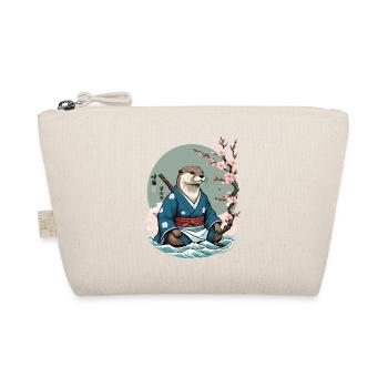 Ästhetischer Otter Samurai Vintage Ukiyo-E Design - Bio-Täschchen - Natur - Vorne