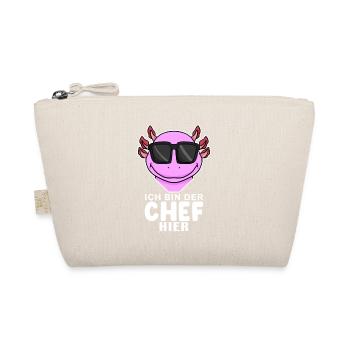 Chef Spruch Anführer Axolotl Amphibien Motiv - Bio-Täschchen - Natur - Vorne