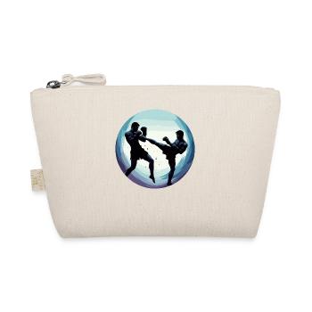 Muay Thai Kämpfer - Bio-Täschchen - Natur - Vorne
