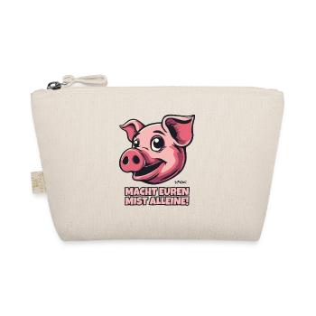 Do your shit on your own, smart pig - Organic Pouch - nature - Front