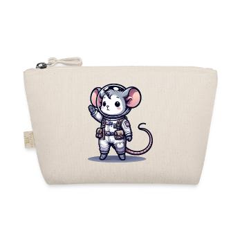 Cute Mouse Astronaut - Organic Pouch - nature - Front