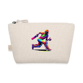 Farbenfroher Pop-Art-Cricket-Batsman-Cricket-Bowler - Bio-Täschchen - Natur - Vorne