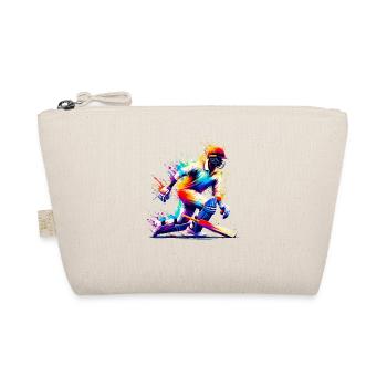 Bunte Splash Art Cricketer Batsman Cricket - Bio-Täschchen - Natur - Vorne