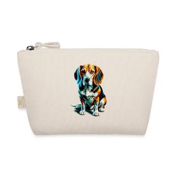 Polygon Art Beagle Hund Beagles Beag - Bio-Täschchen - Natur - Vorne