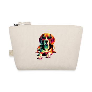 Bunte Pop Art Sonnenbrille Beagle Hund Beagles - Bio-Täschchen - Natur - Vorne