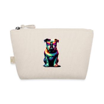Colorful Pop Art Sunglasses Bulldog English - Organic Pouch - nature - Front