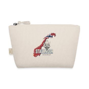 Stavanger, Norway Map, Vintage Souvenir - Organic Pouch - nature - Front