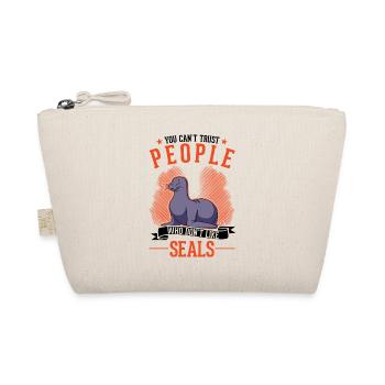 Seal Gift Sea Lion Seal Sea Lion - Organic Pouch - nature - Front