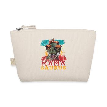 Dino Mamasaurus Mama Momsaurus T Rex - Organic Pouch - nature - Front