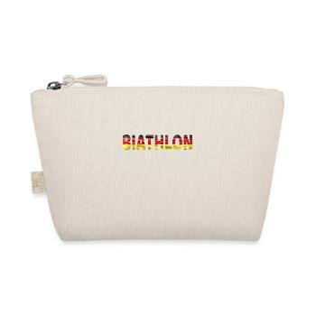 Winter Sports Biathlon with German Flag - Organic Pouch - nature - Front