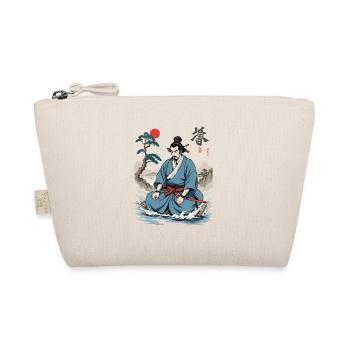 Samurai Ukiyo-E Retro Streetwear Japan Aesthetic - Organic Pouch - nature - Front