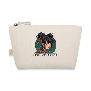 Bored Anime Girl: School Sucks - Organic Pouch - nature - Front