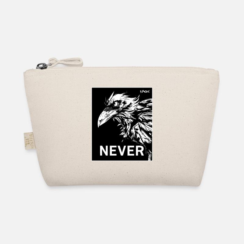 Never, a black raven Organic Pouch