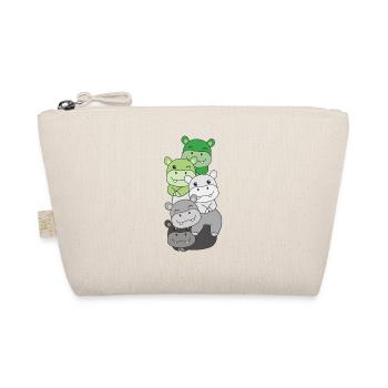 Aromance drapeau fierté LGBTQ mignon hippopotame pile - Trousse biologique - nature - Devant