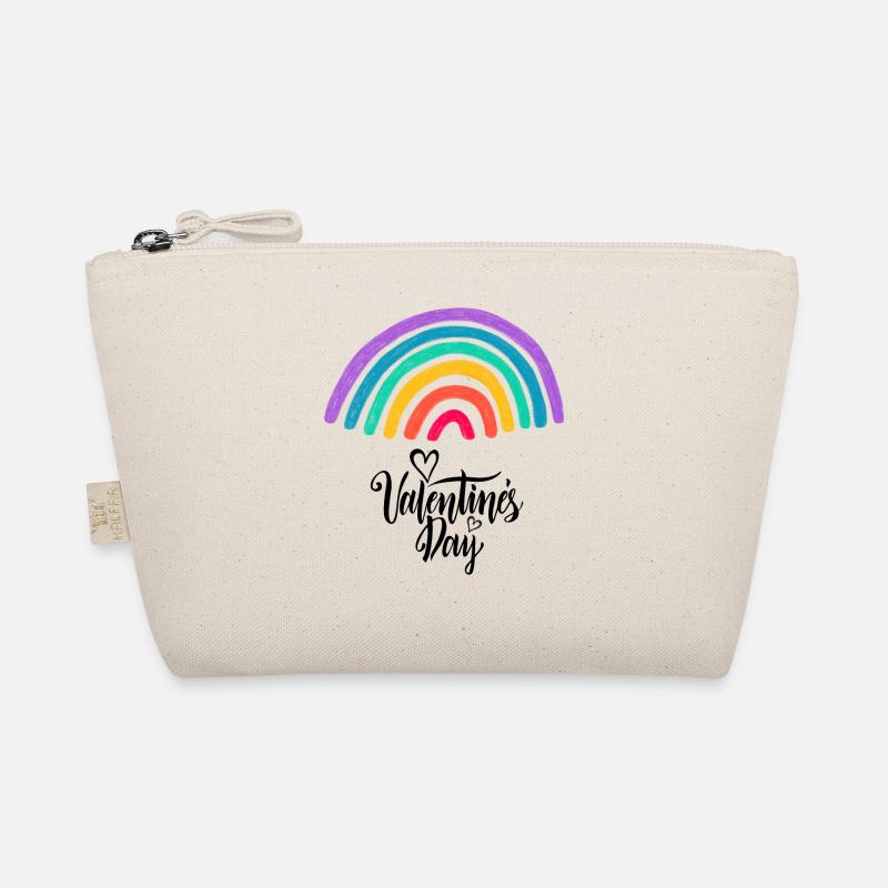 Liebesgrafik Valentinstag Regenbogen Bio-Täschchen