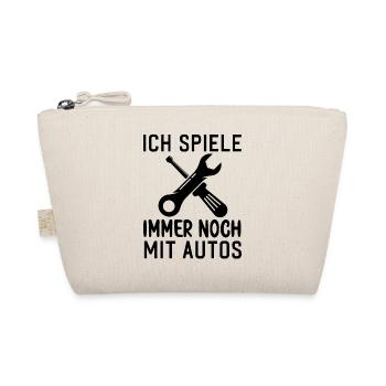 Ich spiele immer noch mit Autos KFZ Auto Sprüche - Bio-Täschchen - Natur - Vorne