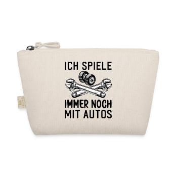 Ich spiele immer noch mit Autos KFZ Auto Sprüche - Bio-Täschchen - Natur - Vorne