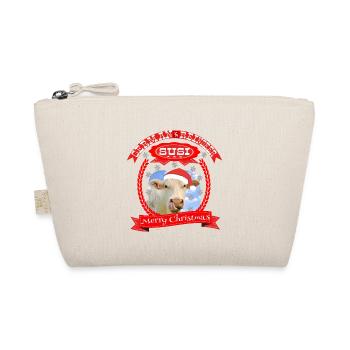 Merry Christmas a German Reindeer - Organic Pouch - nature - Front