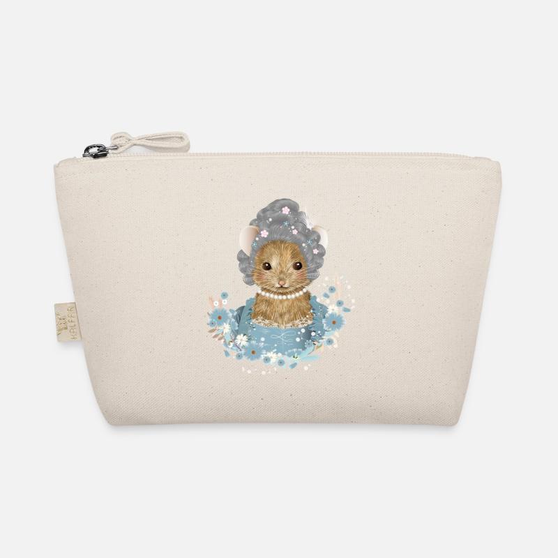 Mouse Portrait with Rococo Wig and Costume Organic Pouch