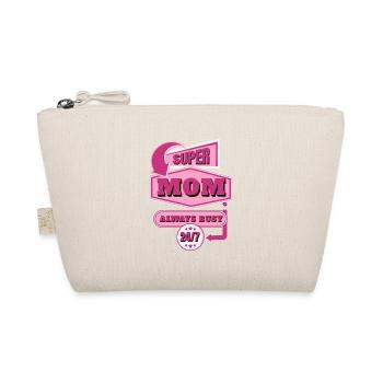 Super Mom Super Mama Geschenkidee Geburtstag - Bio-Täschchen - Natur - Vorne