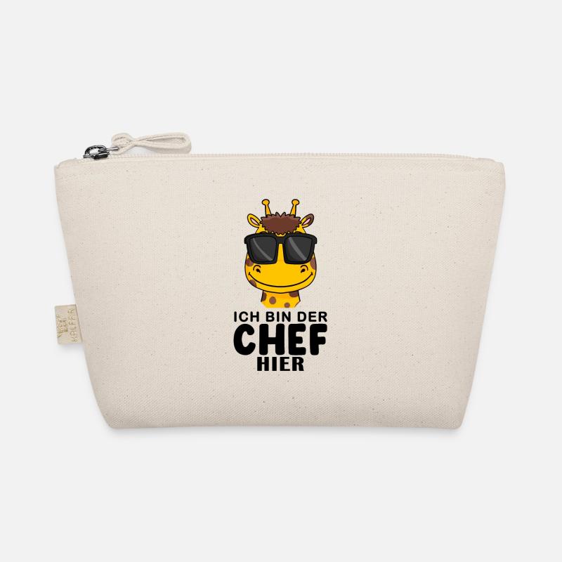 Chef Spruch Anführer Giraffe Motiv Bio-Täschchen