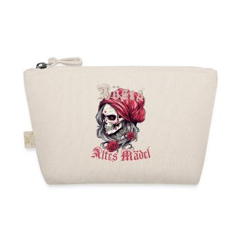 Bad Old Girl Roses Skull Skull Skeleton - Organic Pouch - nature - Front