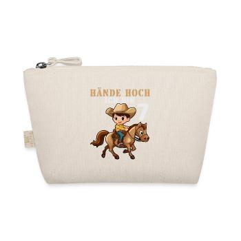 7 Geburtstag Sheriff Cowboy 7 Jahre Kinder Spruch - Bio-Täschchen - Natur - Vorne