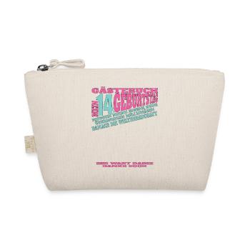 14th Birthday Girl & Boy Guestbook - Organic Pouch - nature - Front