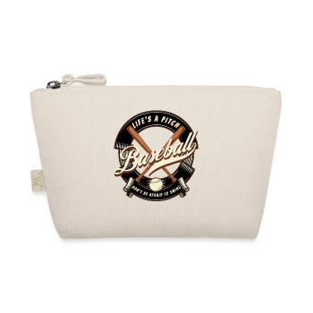 Baseball Life's a Pitch - Bio-Täschchen - Natur - Vorne
