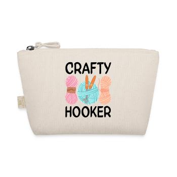 Funny Crochet Design - Organic Pouch - nature - Front
