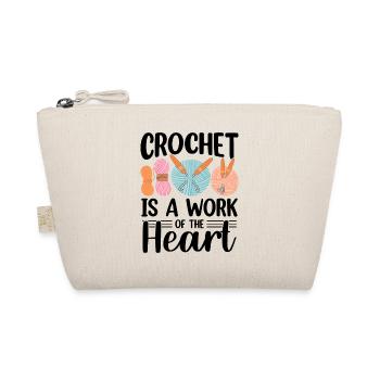 Funny Crochet Design - Organic Pouch - nature - Front
