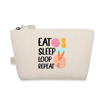 Funny Crochet Design - Organic Pouch - nature - Front