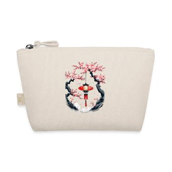 Japan Cherry Blossom Ukiyo-E Aesthetic Lantern - Organic Pouch - nature - Front