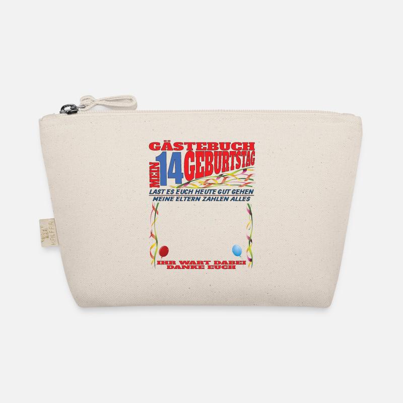 14. Geburtstag Mädchen & Junge Gästebuch Bio-Täschchen