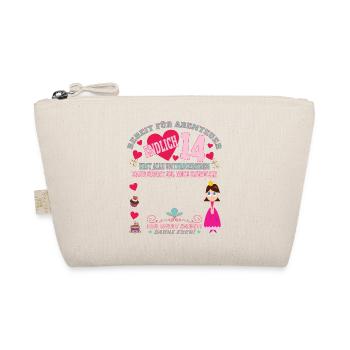 14th Birthday Girl & Boy Guestbook - Organic Pouch - nature - Front