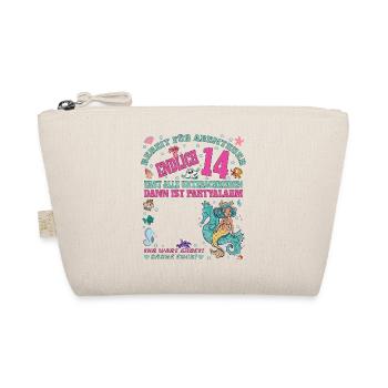 14th Birthday Girl & Boy Guestbook - Organic Pouch - nature - Front