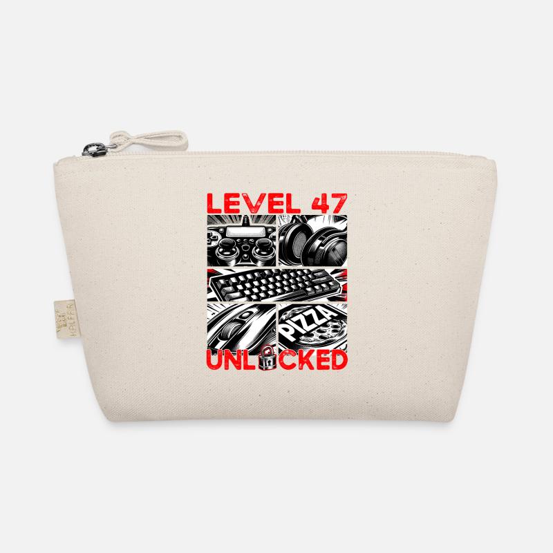 Geburtstag Level 47 freigeschaltet Gaming & Zocker Bio-Täschchen