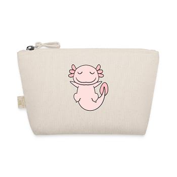 Axolotl Motiv Kinder Niedlich - Bio-Täschchen - Natur - Vorne