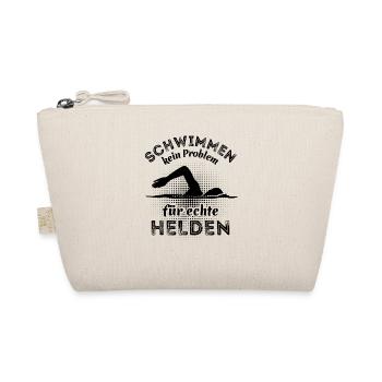 Schwimmen kein Problem für echte Helden - Bio-Täschchen - Natur - Vorne