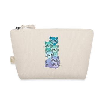Neptunic Flag Pride LGBTQ Cute Raccoon Stack - Organic Pouch - nature - Front