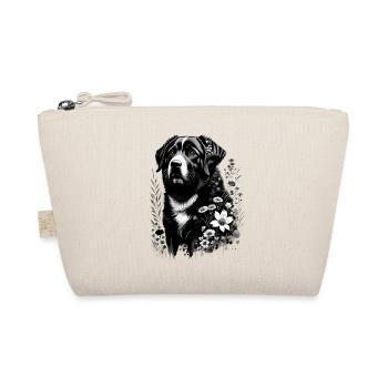 Cute Bernese Mountain Dog with Flowers - Organic Pouch - nature - Front