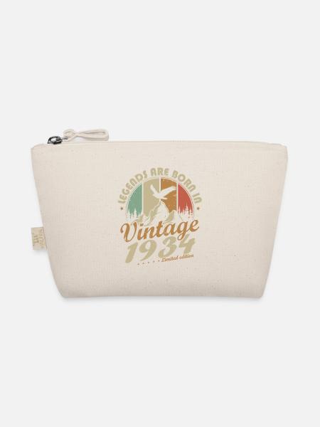 1934 Jahrgang Vintage Retro Geburtstag Geschenk - Bio-Täschchen - Natur