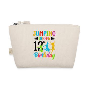 Trampolin Lover 8. Geburtstag Party Springen - Bio-Täschchen - Natur - Vorne
