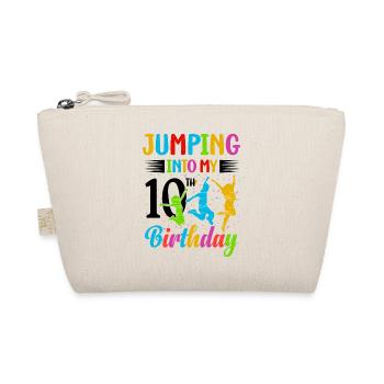 Trampolin Lover 8. Geburtstag Party Springen - Bio-Täschchen - Natur - Vorne