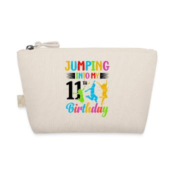 Trampolin Lover 8. Geburtstag Party Springen - Bio-Täschchen - Natur - Vorne