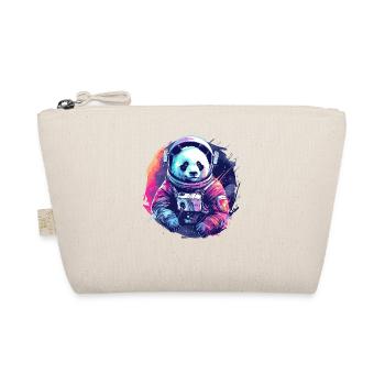 Panda Astronaut - Bamboo Rocket Adventures - Bio-Täschchen - Natur - Vorne