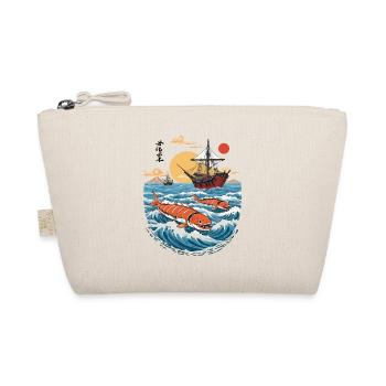 Lustiges Vintage Sushi Ukiyo-E Streetwear - Bio-Täschchen - Natur - Vorne