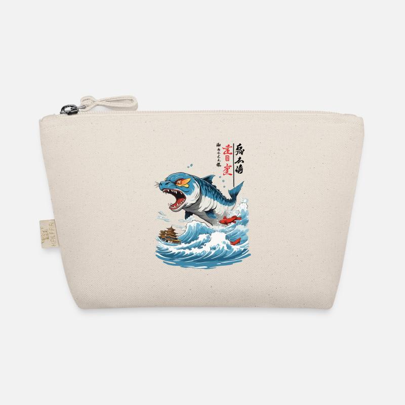 Ukiyo-E Poisson Monstre Style Vintage Trousse biologique